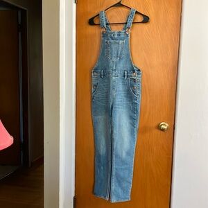 Denim Overalls Jeans Size 4- Distressed, Adjustable